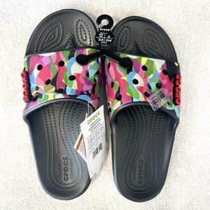 Crocs Classic Unisex Bubble Block Slide Slip On Sandals Size M6 W8 Multicolor